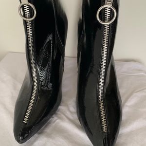 ANNE MICHELLE Shiny Zip-Up Boot